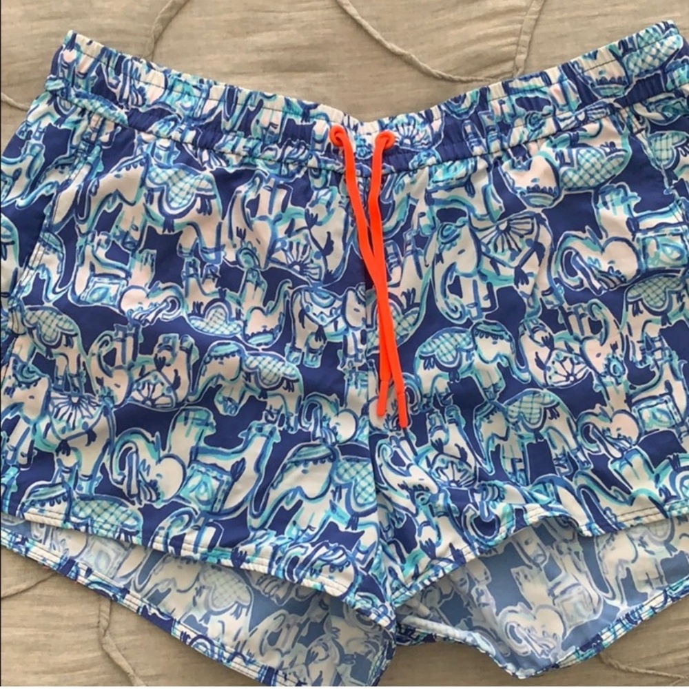 Lilly Pulitzer blue elephant shorts